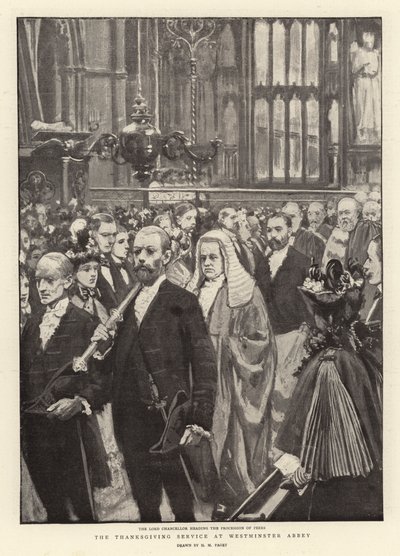 The Thanksgiving Service at Westminster Abbey by Henry Marriott Paget